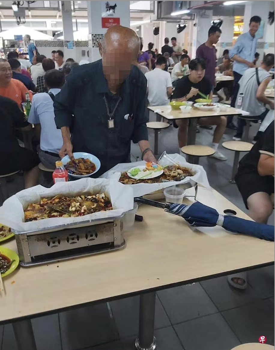 chinatown hawker leftovers consumption